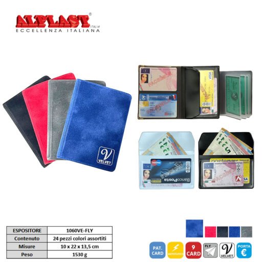 Portadocumenti 24Pz Fly Multicard Velvet Alplast Art.1060Ve-Fly 1Pz
