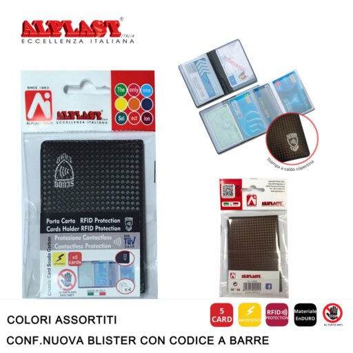 Art.110082 Alplast Classic Card Scudo Carbon Conf.24Pz