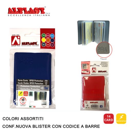 Art.102012 Alplast Pluricard Solocolore Scudo Conf.24Pz