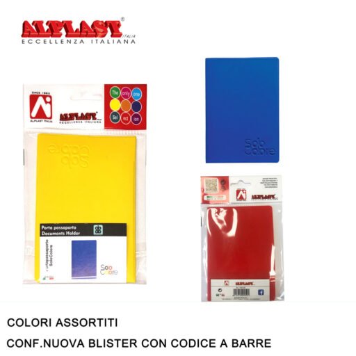 Art.102120 Alplast Portapassaporto Solocolore Conf.24Pz