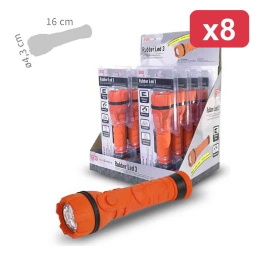 TORCIA RUBBER LED 3 GOMMA ANTIURTO BL1