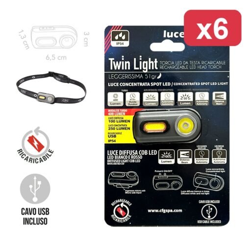 TORCIA DA TESTA RICARICABILE BL1