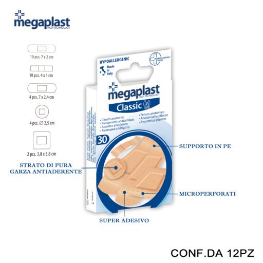 Art.112370 Megaplast Ml 30 Cerotti Assortiti Pe Conf.30 12Pz