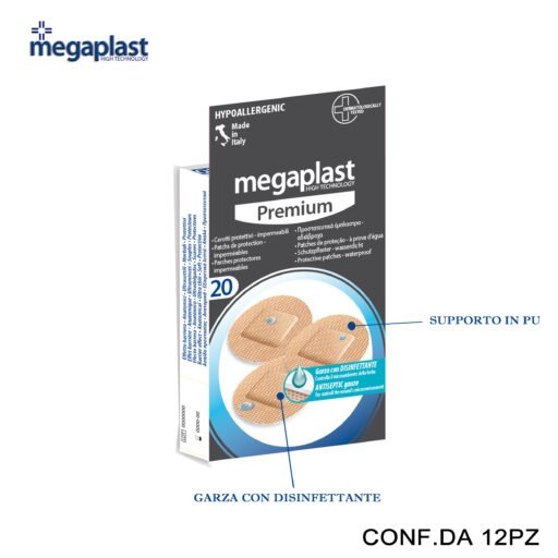 Art.112455 Megaplast Premium Ml 20 Corotti Premium 2.5X2.5Cm Impermeabili Conf.20 12Pz