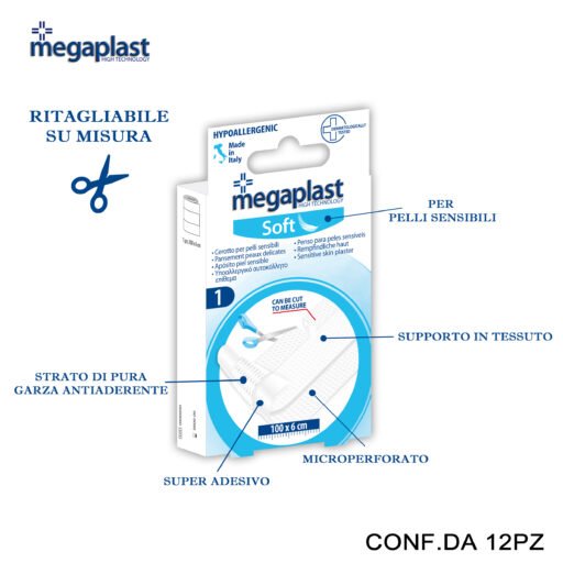Art.112677 Megaplast Soft Ml Striscia 100X6Cm Tnt Bianco Conf.1 12Pz