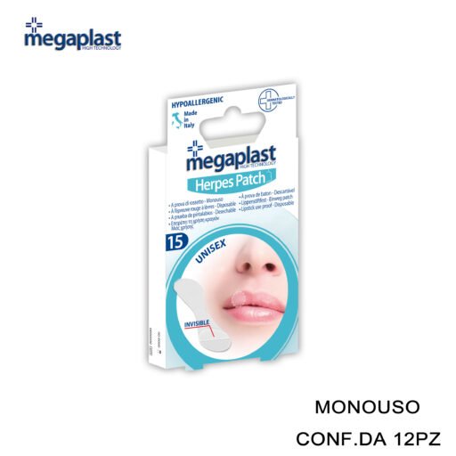 Art.112684 Megaplast Herpes Patch Cerotti Herpes Conf.15 12Pz