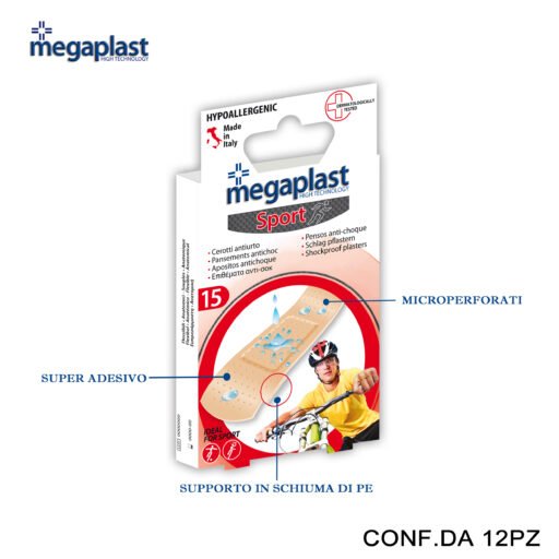Art.112851 Megaplast Sport Ml 15 Cerotti Foam Conf.15 12Pz