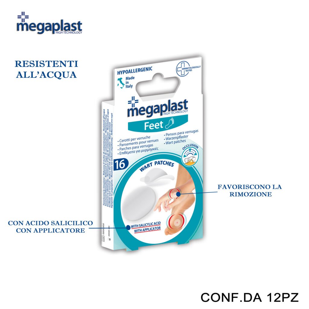 Art.113124 Megaplast Feet Ml 16 Cerotti Per Verruche Ass Conf.16 12Pz