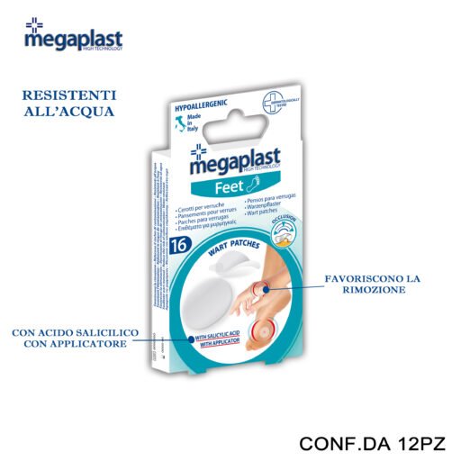 Art.113124 Megaplast Feet Ml 16 Cerotti Per Verruche Ass Conf.16 12Pz