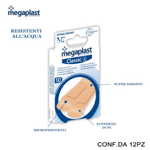Art.113155 Megaplast Classic Ml 10 Cerotti Medi Pe Conf.10 12Pz