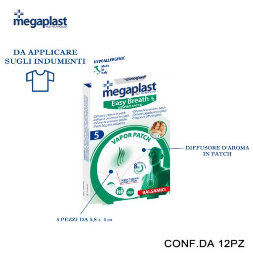 Art.114930 Megaplast Easy Breath 5 Patch Fresco Resipiro Conf.5 12Pz
