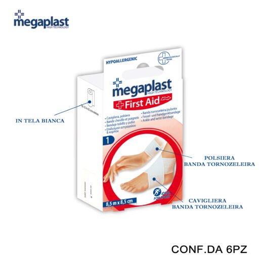 Art.164218 Megaplast First Aid 1 Bendda Sport Caviglia Conf.1 6Pz