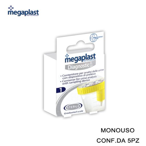 Art.166120 Megaplast Diagnostic Contenitore Per Analisi Delle Urine Conf.1 5Pz