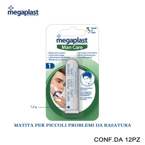 Art.166151 Megaplast Man Care 1 Matita Emostatica Bl1 12Pz