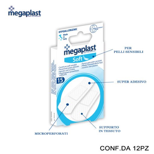 Art.182465 Megaplast Soft Ml 15 Cerotti Tnt Bianco Medi Conf.15 12Pz