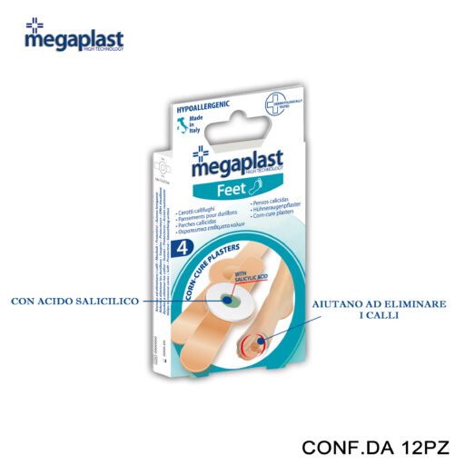 Art.185244 Megaplast Feet Ml 4 Cerotti Callifughi Conf.4 12Pz