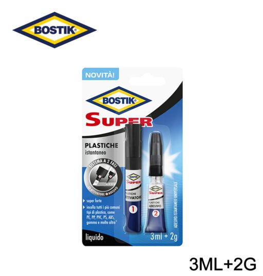Super Plastiche Attivatore Con Adesivo 3Ml E 2G Bostik Art.7000074 Bl1