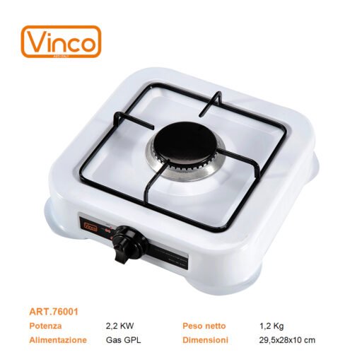 Vinco Fornello A Gas One Un Fuoco Art.76001