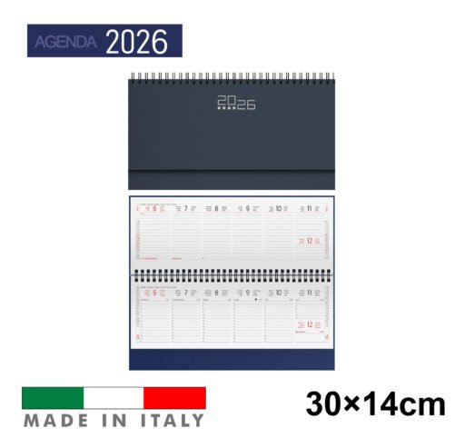 Art.Ag489Blu Agenda2026 Planning Settim. Da Tavolo 30X14