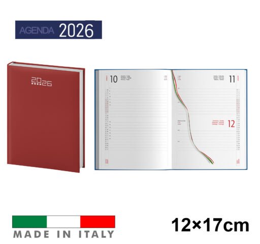 Art.Ag520Rosso Agenda2026 Giornaliera 12X17