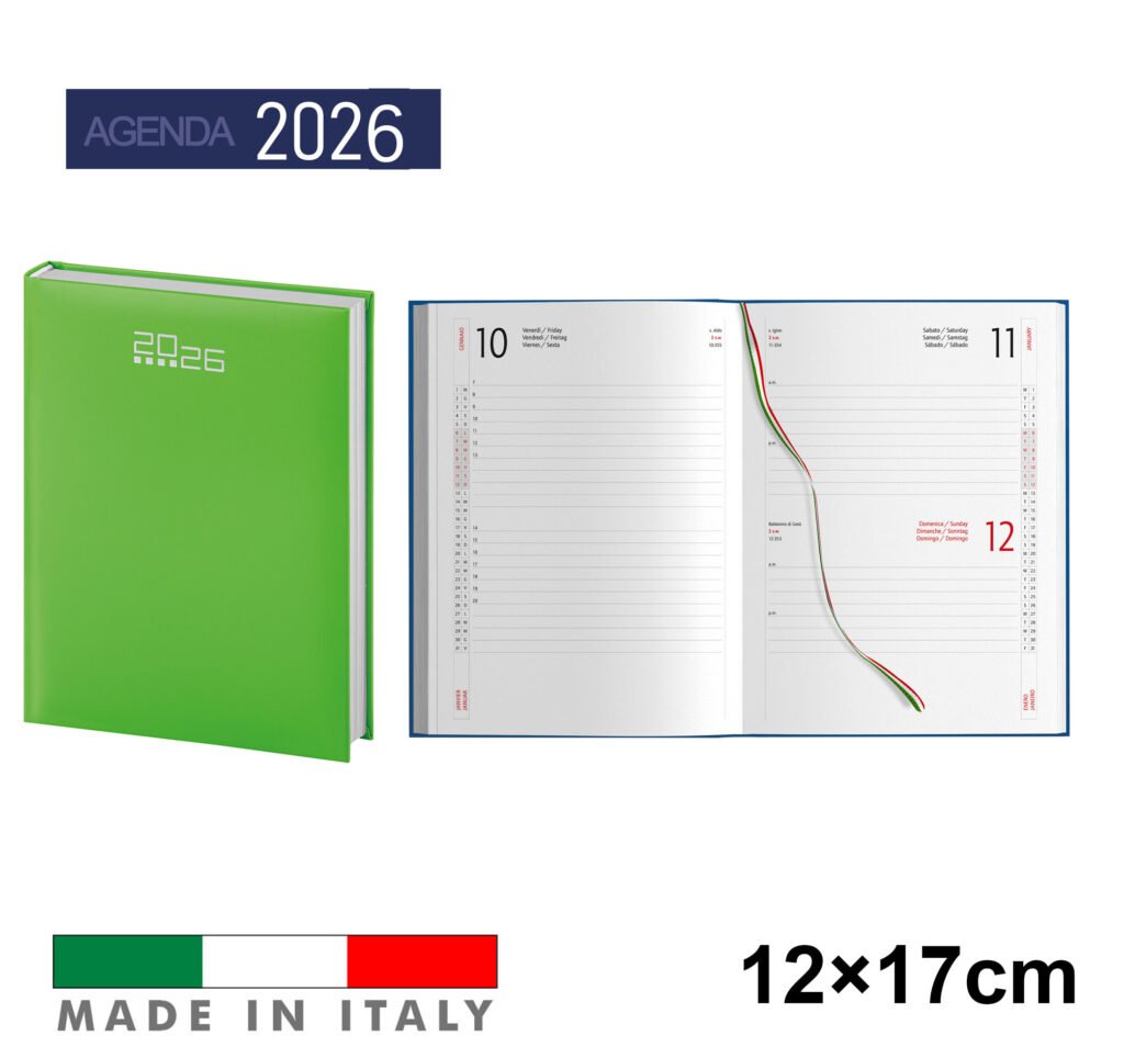 Art.Ag520Verde Agenda2026 Giornaliera 12X17 Verde