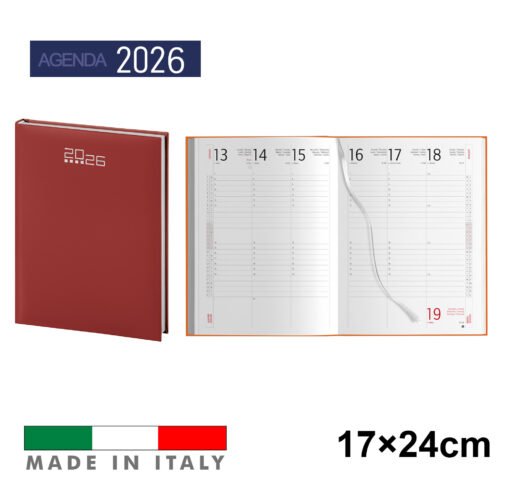 Art.Ag540Bordeaux Agenda2026 Settim. 17X24