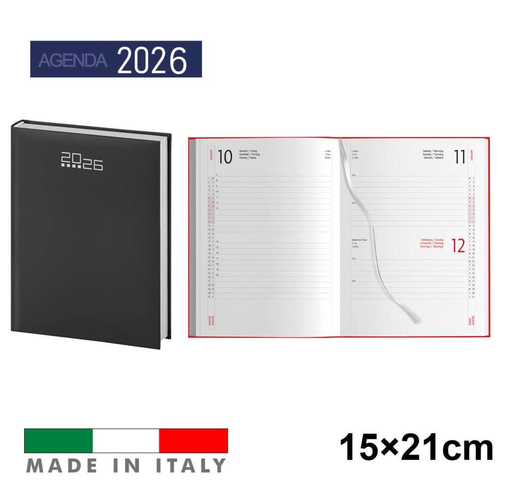 Art.Ag530Nero Agenda2026 Giornaliera 15X21