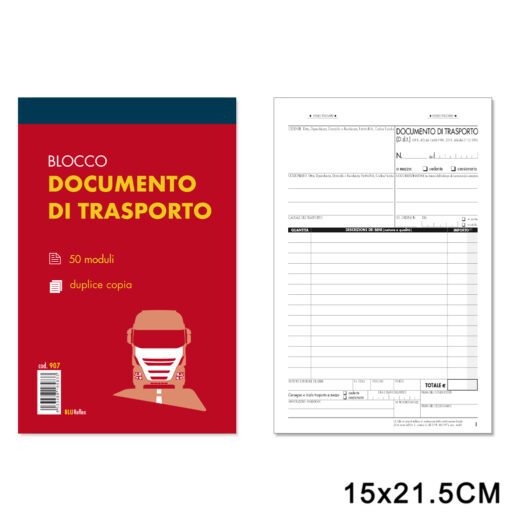 Ddt 50Fg X 2Copie Doc. Trasporto F.To 15X23 Art.907 Pz1