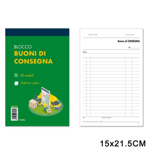 Buoni Consegna 50Fg X 2Copie F.To 15X23 Art.925 Pz1