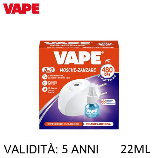 Vape Set Liq Moshce E Zanzare Plus Ric.Liq 480N Art.Ga2026000