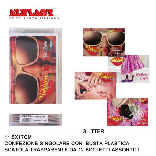 Art.101032 Alplast Biglietti Di Auguri Compleanno Conf.12Pz