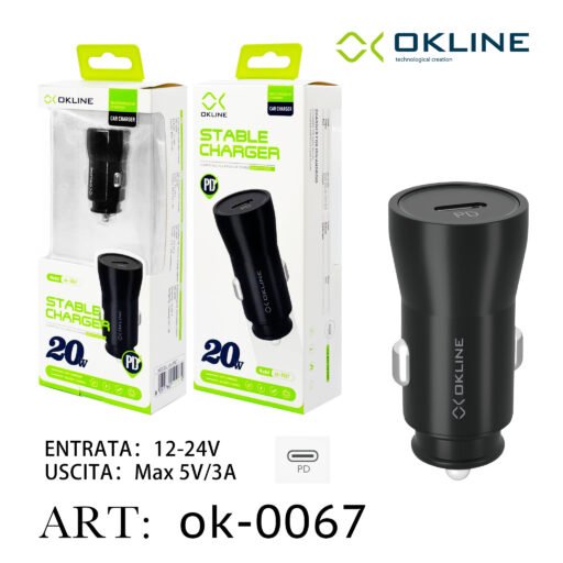 Art.Ok-0067 Okline Pd Caricatore Auto Nero