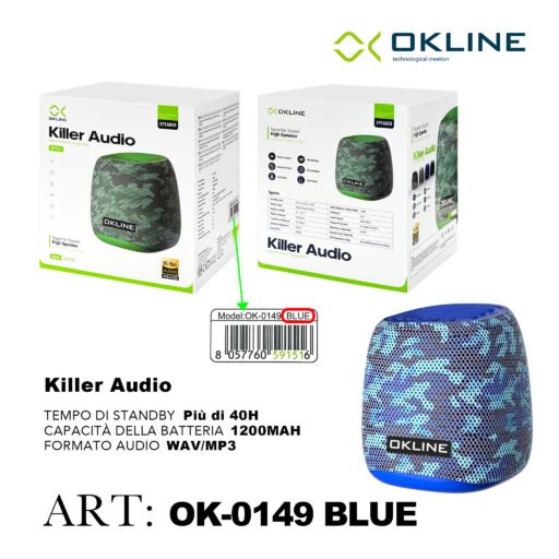 Art.Ok-0149Blu Okline Killer Audio Wireless Blu