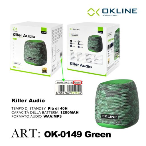 Art.Ok-0149Ver Okline Killer Audio Wireless Verde