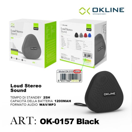 Art.Ok-0157Nero Okline Loud Stereo Wireless Nero