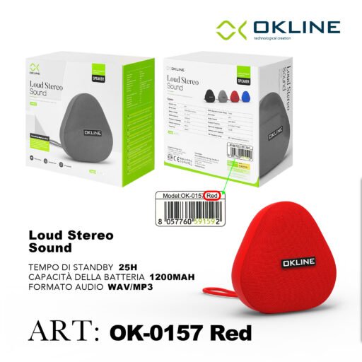 Art.Ok-0157Ros Okline Loud Stereo Wireless Rosso