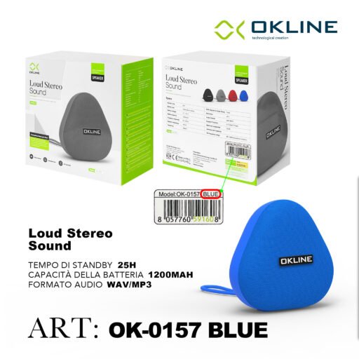 Art.Ok-0157Blu Okline Loud Stereo Wireless Blu