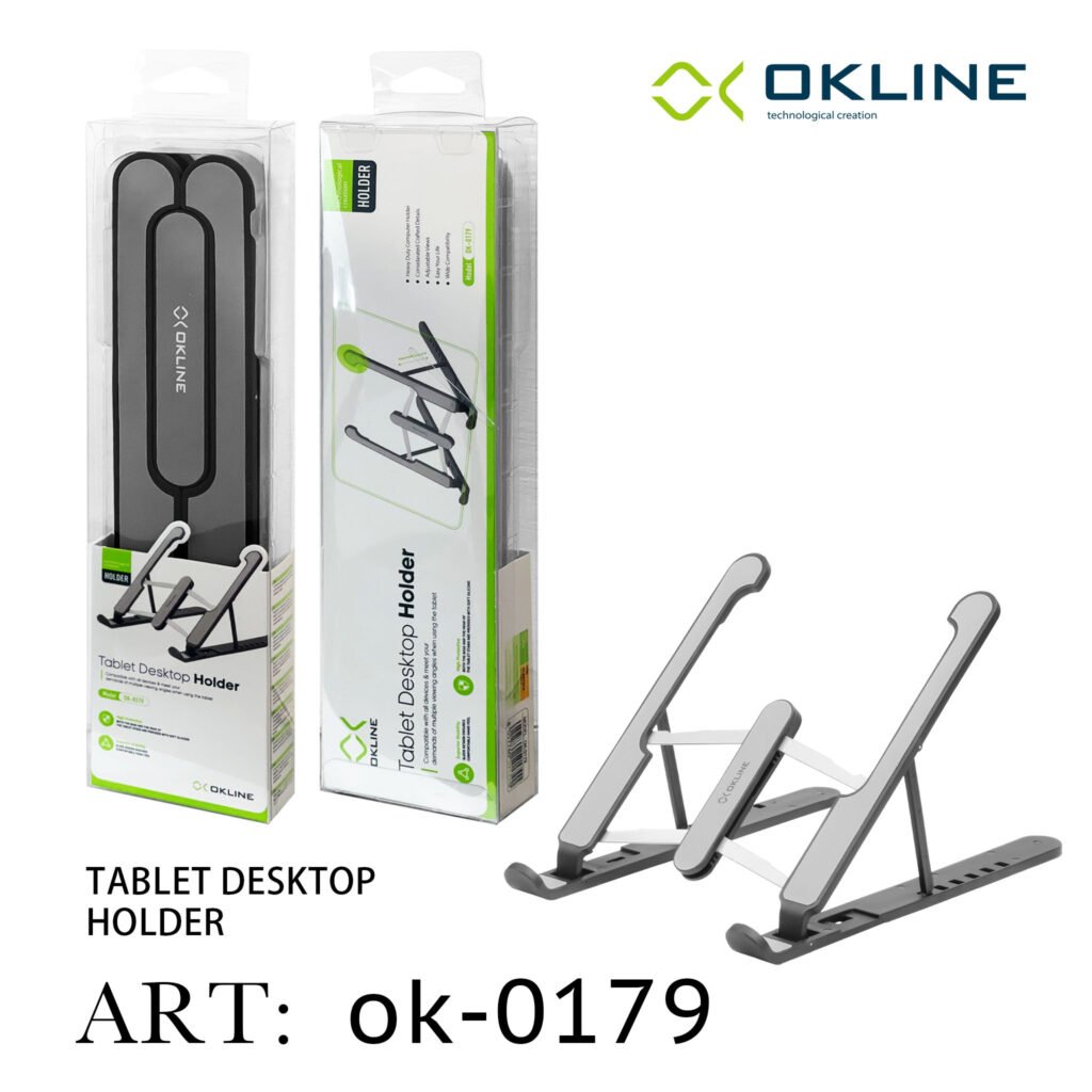 ART.OK-0179 OKLINE SUPPORTO DA TAVOLO PER TABLET CON ANGOLAZIONE REGOLABILE