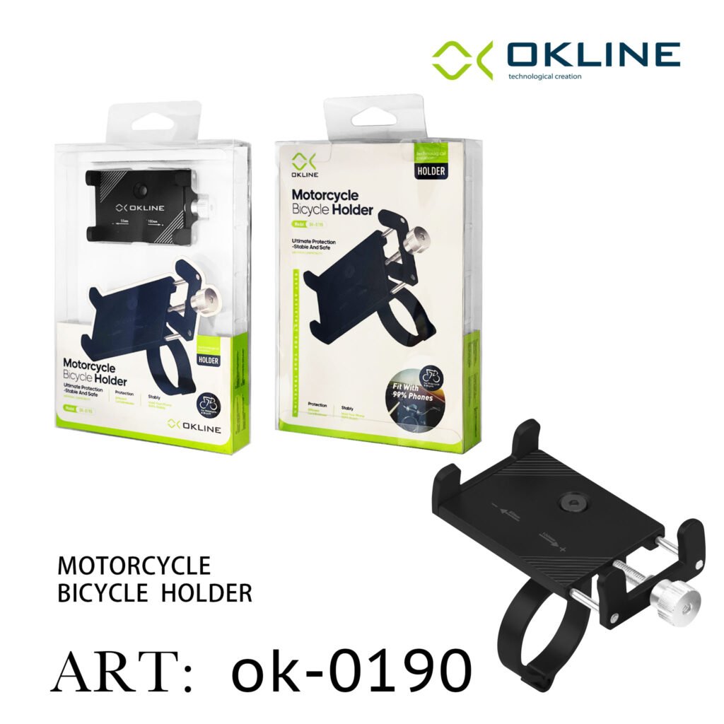 ART.OK-0190 OKLINE SUPPORTO DEL TELEFONO MOTOCICLO E BICICLETTA NERO