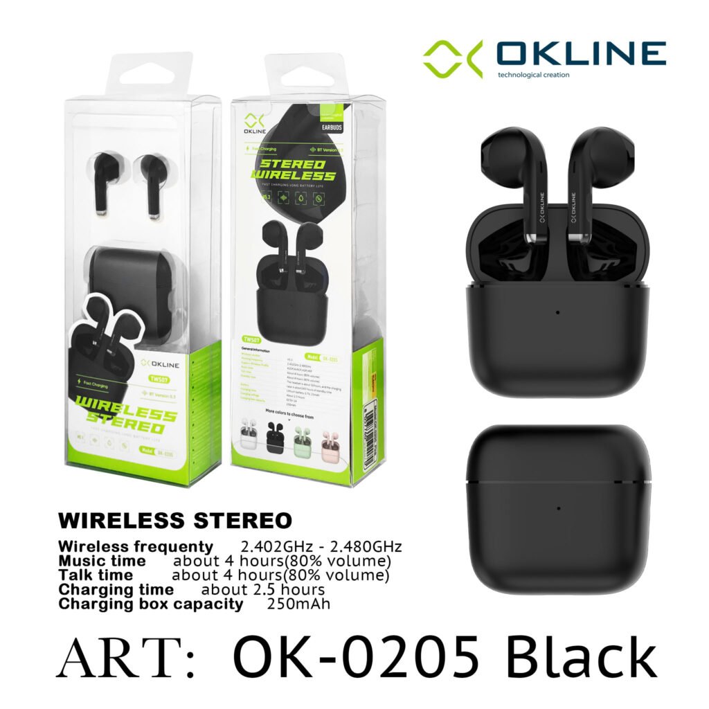 ART.OK-0205NERO OKLINE STEREO CUFFIE WIRELESS NERO
