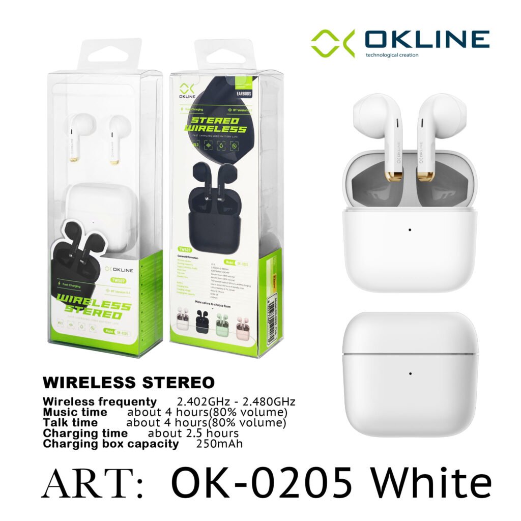 ART.OK-0205BIA OKLINE STEREO CUFFIE WIRELESS BIANCO
