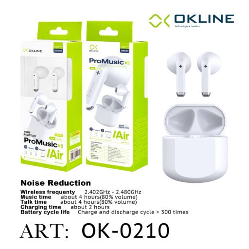 Art.Ok-0210 Okline Promusic Cuffie Wireless Bianco