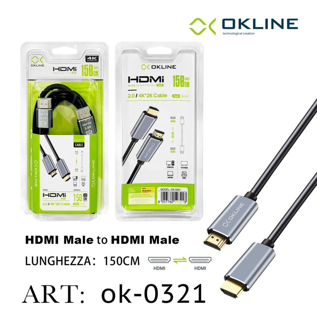 Art.Ok-0321 Okline Hdmi 2.0 2K E 4K Cavo 150Cm