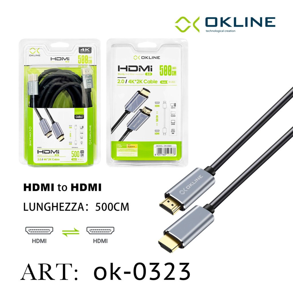 Art.Ok-0323 Okline Hdmi 2.0 2K E 4K Cavo 500Cm