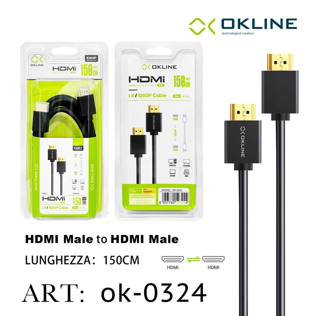 Art.Ok-0324 Okline Hdmi 1.4 1080P Cavo 150Cm