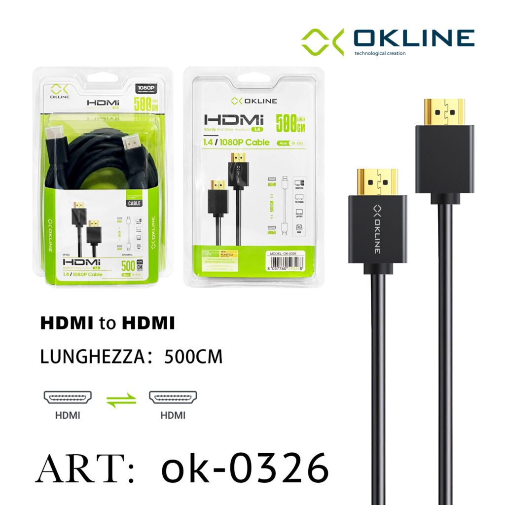 Art.Ok-0326 Okline Hdmi 1.4 1080P Cavo 500Cm