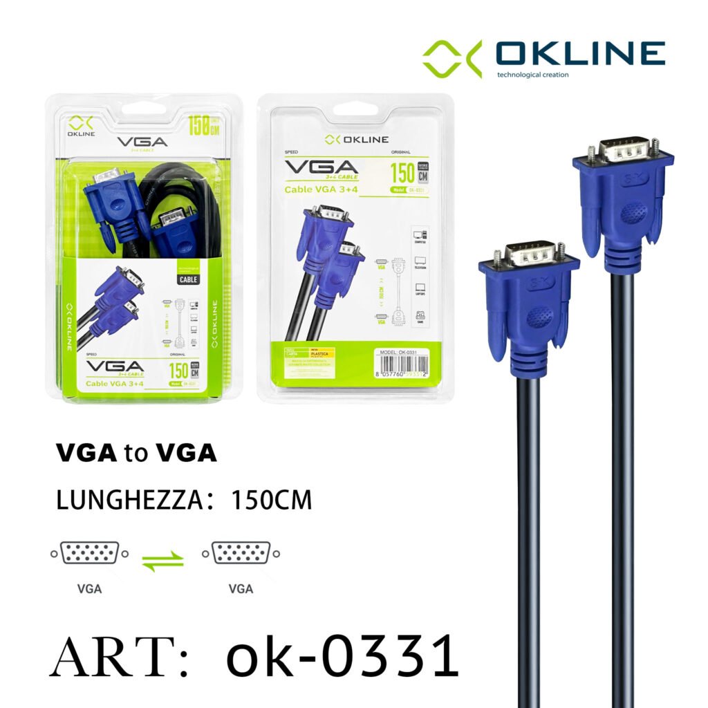 Art.Ok-0331 Okline Vga Cavo 150Cm