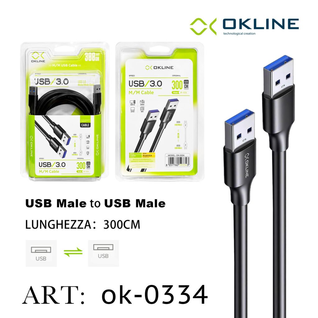 Art.Ok-0334 Okline Usb 3.0 M M Cavo 300Cm