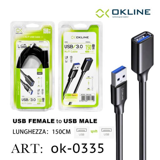 Art.Ok-0335 Okline Usb 3.0 M F Cavo 150Cm