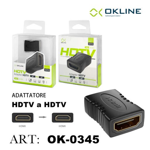 Art.Ok-0345 Okline Adattatore Hdtv Af Af Nero